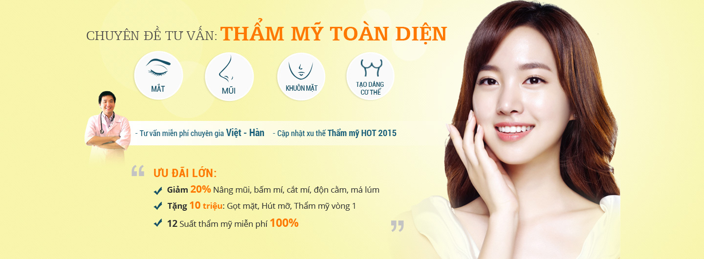 Trải nghiệm công nghệ thẩm mỹ HOT Hàn Quốc – Ưu đãi 20%