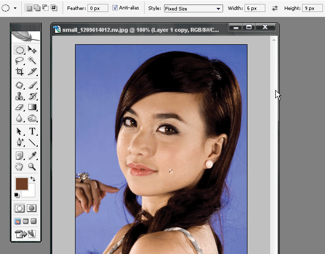 “Tuyệt chiêu” tạo má lúm đồng tiền trong photoshop